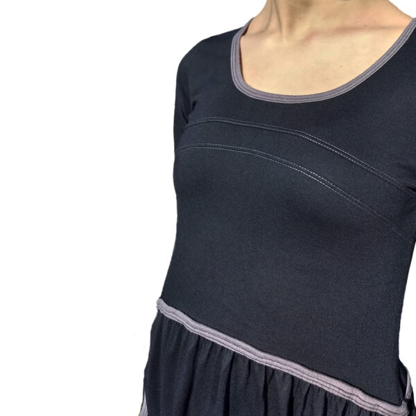 Vestido BERRY negro manga larga - Imagen 3