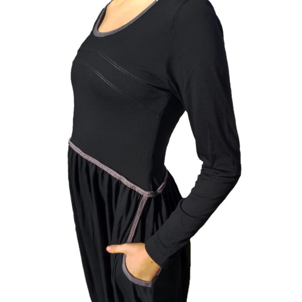 Vestido BERRY negro manga larga - Imagen 4